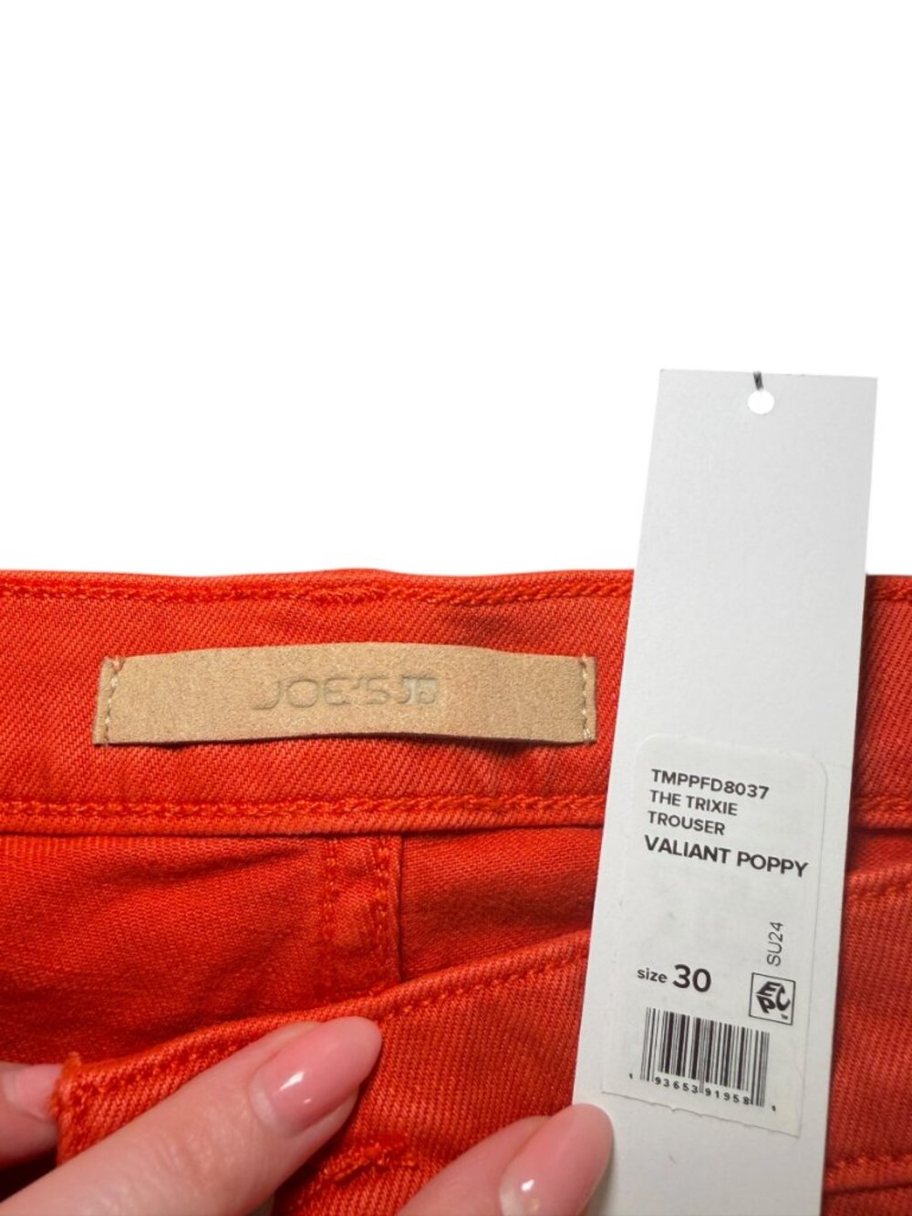 Joe’s Jeans Trixie High Rise Wide Leg Cuffed Pants Poppy 30 NWT - Picture 5 of 7